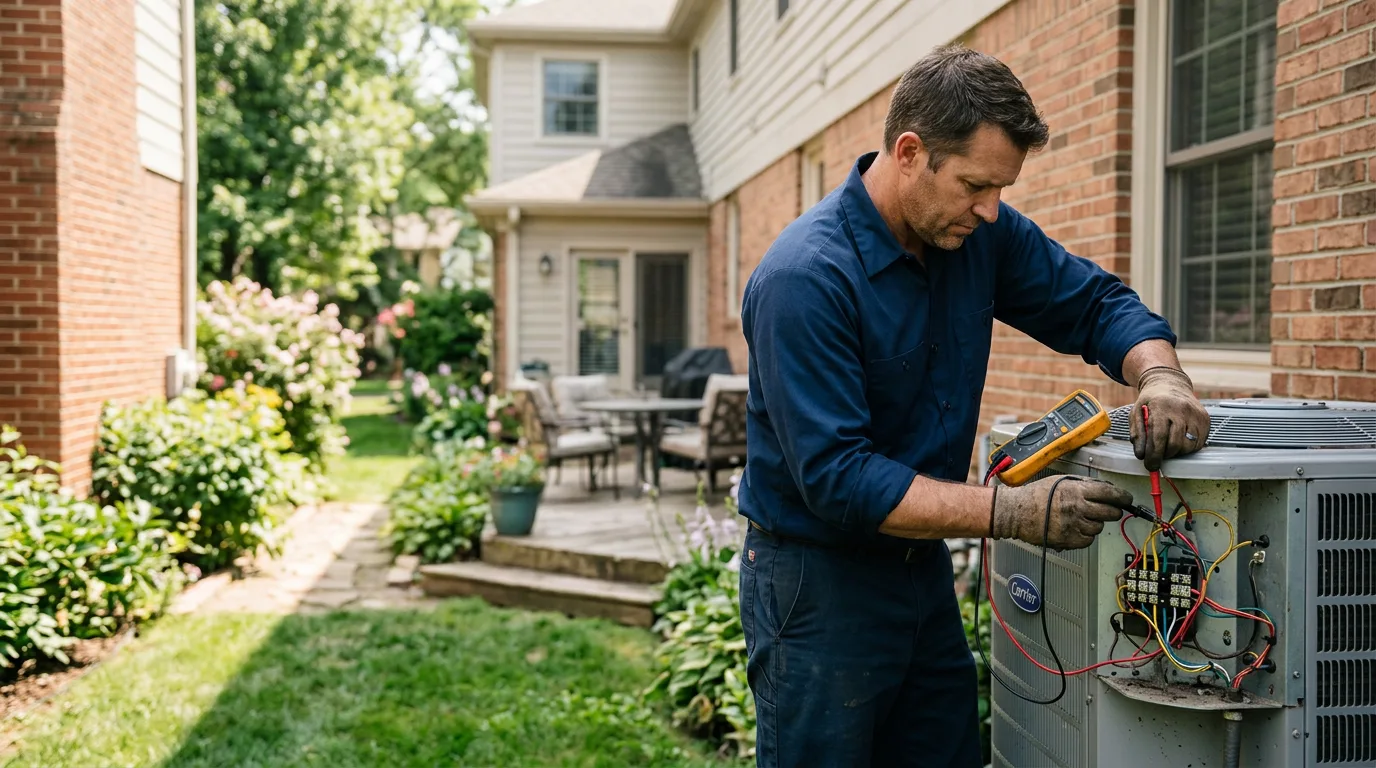 HVAC technician working near Montville, NJ